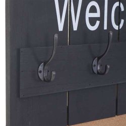 Garderobe med opslagstavle - knager�kke - antik m�rkegr� entrem�bel