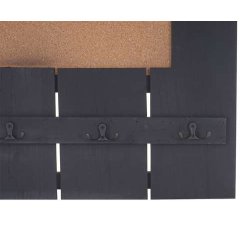 Garderobe med opslagstavle - knager�kke - antik m�rkegr� entrem�bel