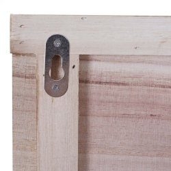 Garderobe med spejl - lysebrun knager�kke med 5 knager - entrem�bel