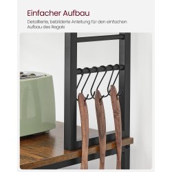 K�kkenreol - k�kkenopbevaring - k�kken modul - rustik brun  40x60x167