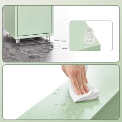 Badevrelsesskab med hylder, skabe og skuffe - mint 180x20x20