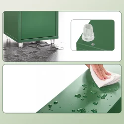 Badevrelsesskab med hylder, skabe og skuffe - grn 180x20x20