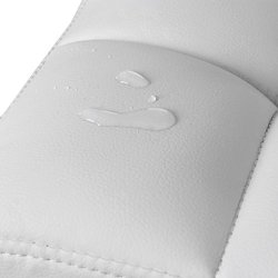 Barstole med kunstl�der - 2 h�je stole med metal fod - hvid