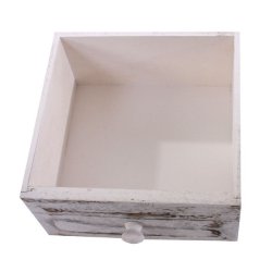 Kommode - lille kl�deskab i antik vintage hvid 90 x 30 x 25 cm