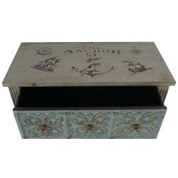 Kommode med 2 skuffer - kommode i antik vintage look 80 x 79 x 40 cm