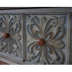 Kommode med 2 skuffer - kommode i antik vintage look 80 x 79 x 40 cm