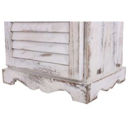 Kommode med 2 skuffer og skab - hvid antik vintage kommode 81 x 40 x 32
