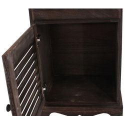 Kommode med 2 skuffer og skab - brun antik vintage kommode 81 x 40 x 32