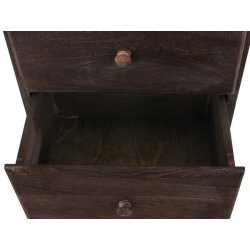 Kommode med 2 skuffer og skab - brun antik vintage kommode 81 x 40 x 32