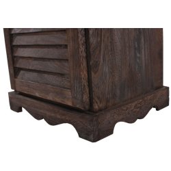 Kommode med 2 skuffer og skab - brun antik vintage kommode 81 x 40 x 32