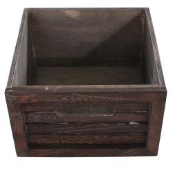 Kommode med 4 skuffer i brun antik vintage look 74 x 30 x 25 cm