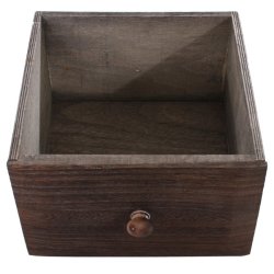 Kommode med 4 skuffer i brun antik vintage look 74 x 30 x 25 cm