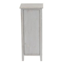 Kommode med 4 skuffer i gr� antik vintage look 74 x 30 x 25 cm