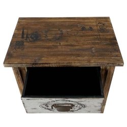 Kommode med 4 skuffer i antik vintage look 79 x 48 x 33 cm