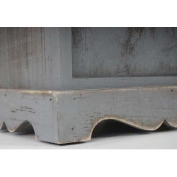 Kommode med skab og skuffe i antik vintage gr� look 63 x 35 x 29 cm