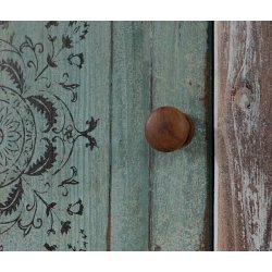 Kommode med skab og skuffe i antik vintage look 75 x 48 x 36 cm