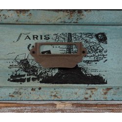 Kommode med skab og skuffe i antik vintage look 75 x 48 x 36 cm