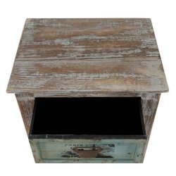 Kommode med skab og skuffe i antik vintage look 75 x 48 x 36 cm