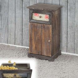 Kommode med skuffe og skab - brun antik vintage kommode 63 x 34 x 29 cm