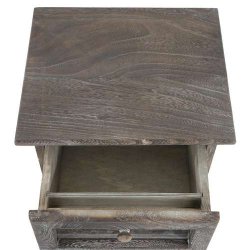 Kommode med skuffe og skab - brun antik vintage kommode 63 x 34 x 29 cm