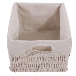 Kommode med 3 kurve, skuffe og skab - hvid vintage antik kommode