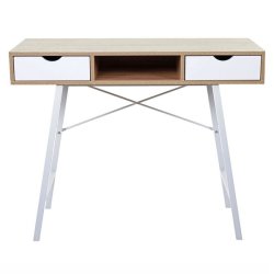 Konsolbord - brun og hvid sidebord 100 x 40 cm