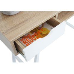 Konsolbord - brun og hvid sidebord 100 x 40 cm