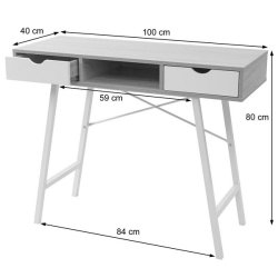 Konsolbord - sort sidebord 100 x 40 cm
