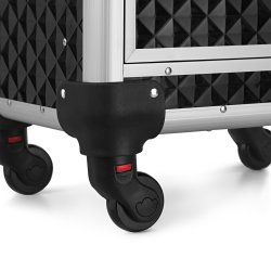 Kosmetikvogn - lille rullevogn med 3 niveauer, med ls - sort