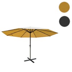 Markedsparasol  500 cm - stor rund parasol p  5 meter - creme/beige