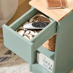 Sidebord - moderne sengebord med opbevaring - grn - 61x35x20