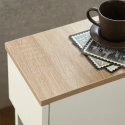 Sideborde - 2 moderne sengeborde med opbevaring - hvid - 60x35x20