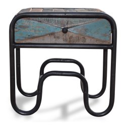 Sengebord Christiania Hip i genbrugstr - sidebord 50x40x50 cm