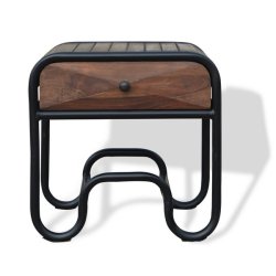 Sengebord Christiania Dark i rosentr - sidebord 50x40x50 cm