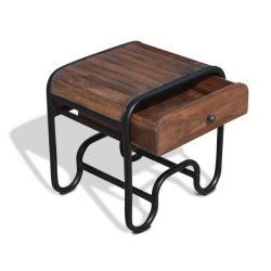 Sengebord Christiania Dark i rosentr - sidebord 50x40x50 cm