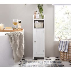 Badev�relsesskab - toiletskab - opbevaringsskab - hvid 18x20x80