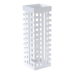Paraplystativ - firkantet hvid paraplystativ og paraplyholder