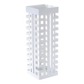 Paraplystativ - firkantet hvid paraplystativ og paraplyholder