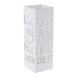 Paraplyholder - kvadratisk hvid paraplystativ og paraplyholder