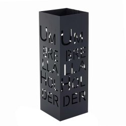 Paraplyholder - kvadratisk sort paraplystativ og paraplyholder