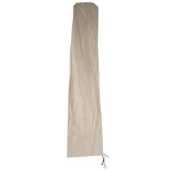 Parasolovertrk  500 cm med lynls og stang - creme  5 meter overtrk