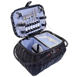 Picnickurv til 2 personer - picnics�t i flet med termo k�lerum