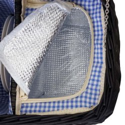 Picnickurv til 2 personer - picnics�t i flet med termo k�lerum