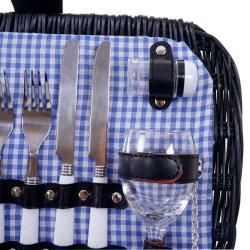 Picnickurv til 2 personer - picnics�t i flet med termo k�lerum
