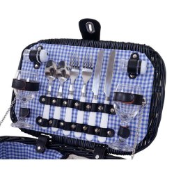 Picnickurv til 2 personer - picnics�t i flet med termo k�lerum