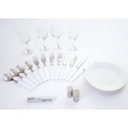 Picnickurv til 4 personer - picnics�t i flet med termo k�lerum