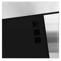 Postkasse med avisr�r - brevkasse med avisholder i sort/rustfrit st�l