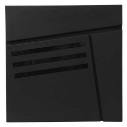 Postkasse med avisr�r - brevkasse med avisholder - sort