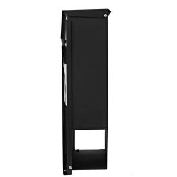 Postkasse med avisr�r - brevkasse med avisholder - sort