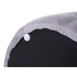 Puf - taburet og fodskammel - lysegr puf H 42 x  39 cm